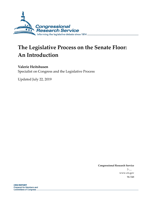 Legislative Process On The Senate Floor