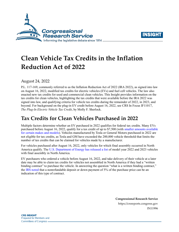 clean-vehicle-tax-credits-in-the-inflation-reduction-act-of-2022