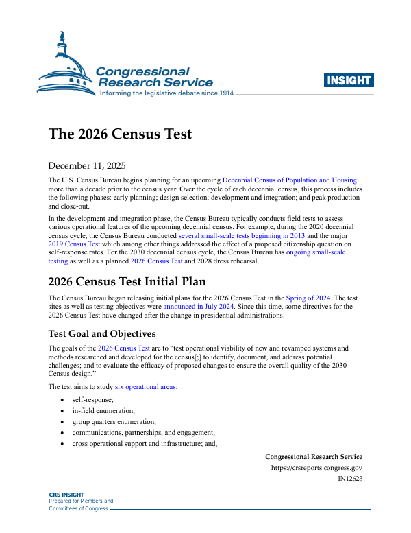 The 2026 Census Test - EveryCRSReport.com