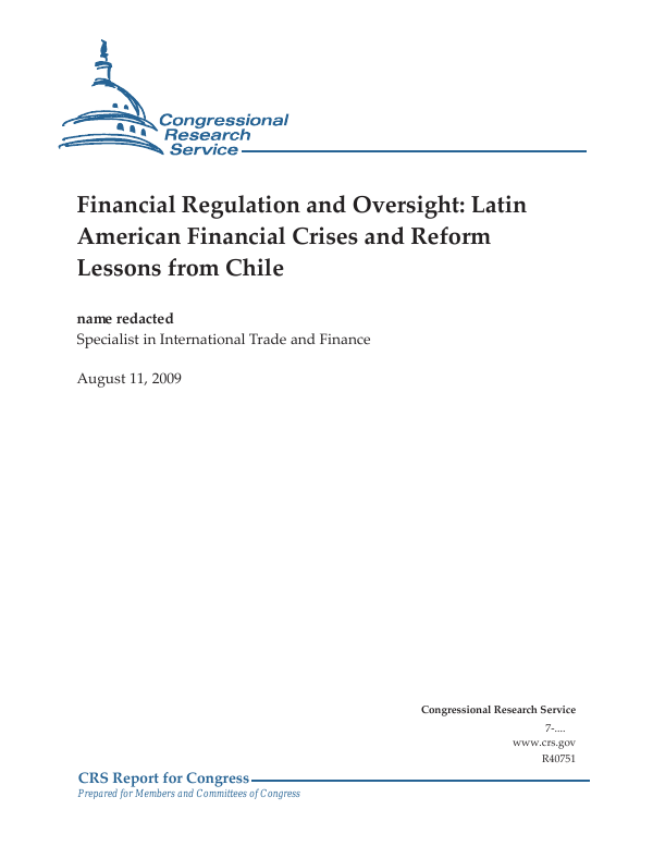 Financial Regulation and Oversight Latin American Financial Crises and