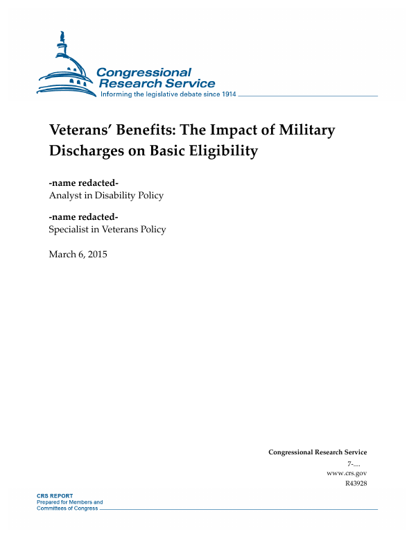 Military Discharge Benefits Chart