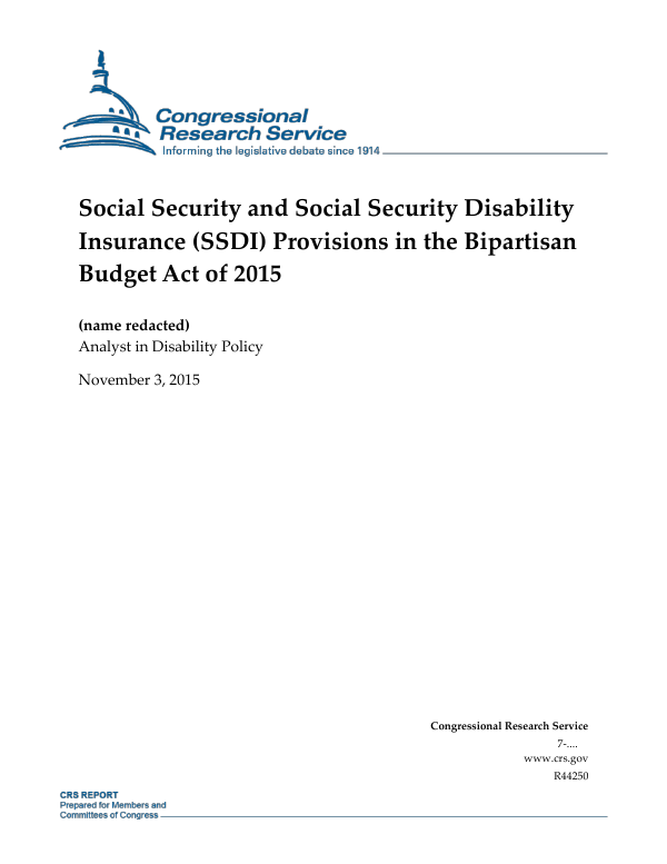 Social Security and Social Security Disability Insurance (SSDI ...