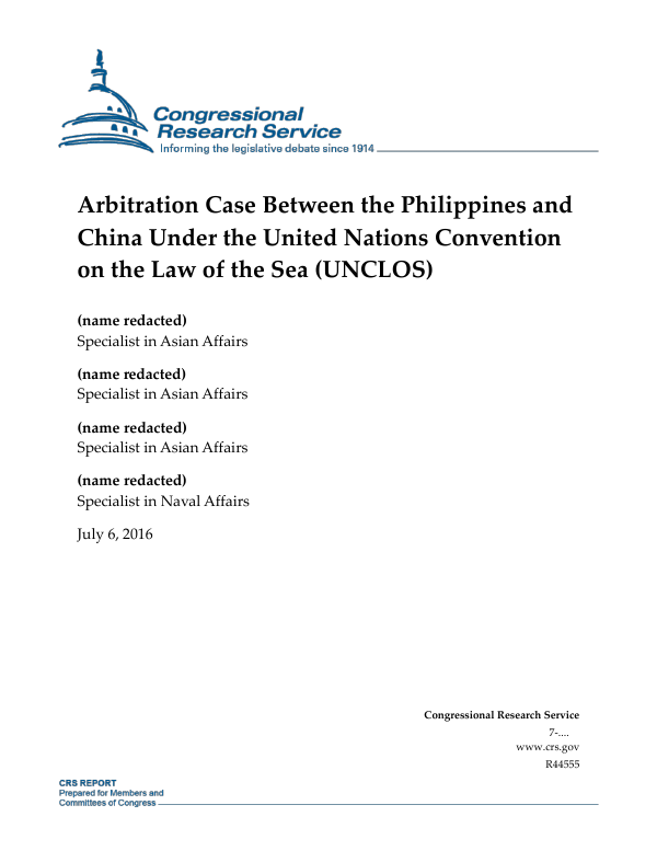 Arbitration Case Between the Philippines and China Under the United