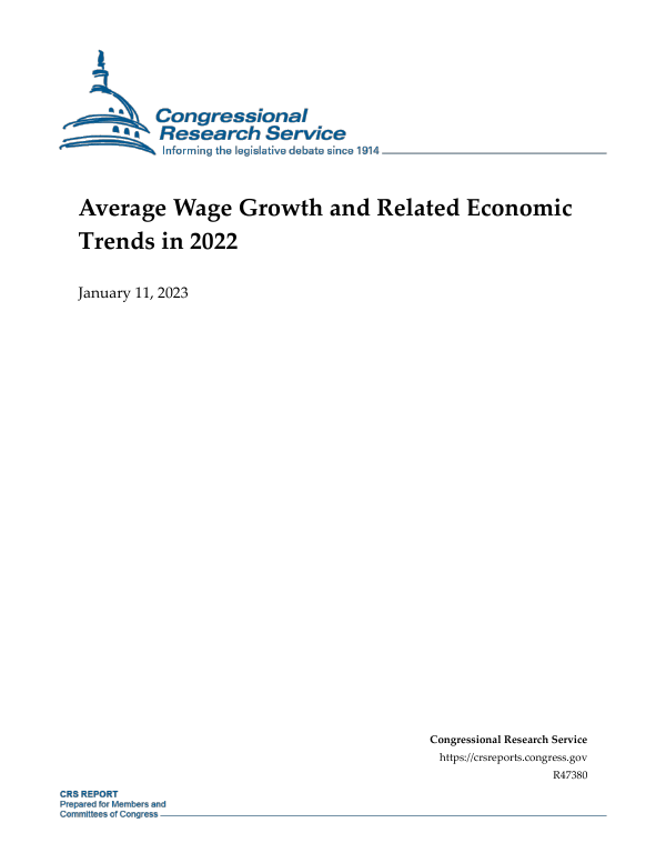 Average Wage Growth and Related Economic Trends in 2022 ...