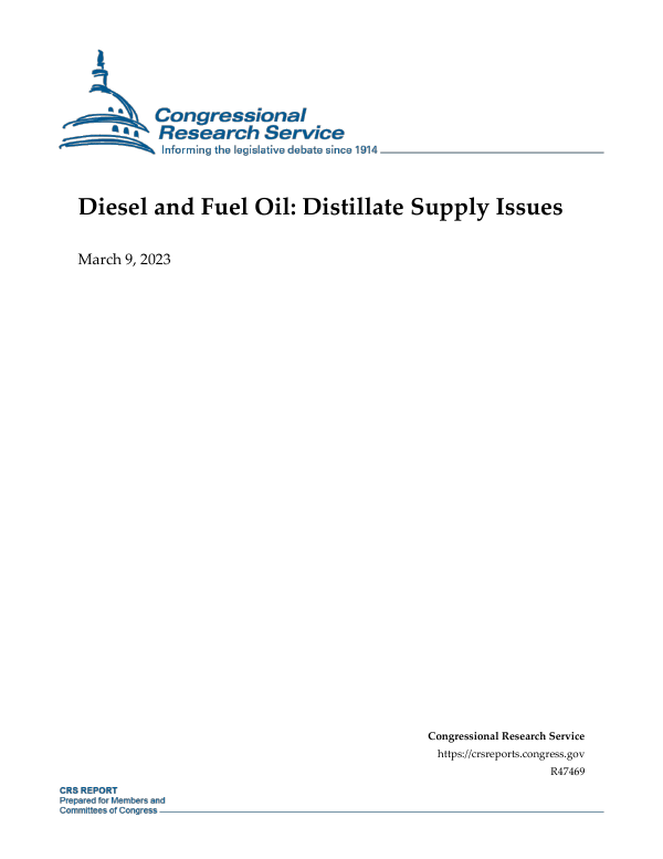 Diesel and Fuel Oil Distillate Supply Issues