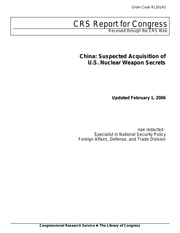 Submarine Matters: China stole US W88 thermonuclear warhead secrets in 1990s