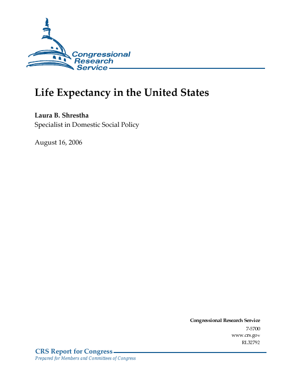 Life Expectancy In The United States Everycrsreport Com