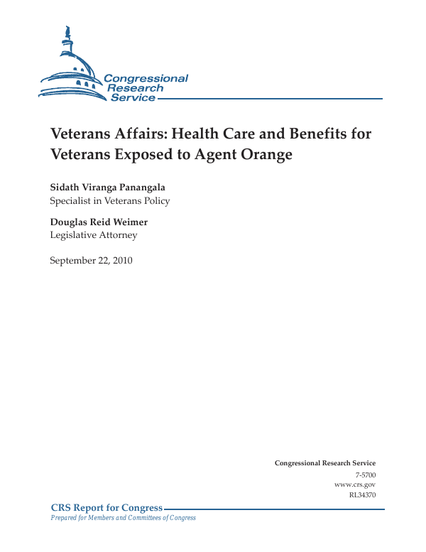 Veterans Affairs: Health Care and Benefits for Veterans Exposed to ...