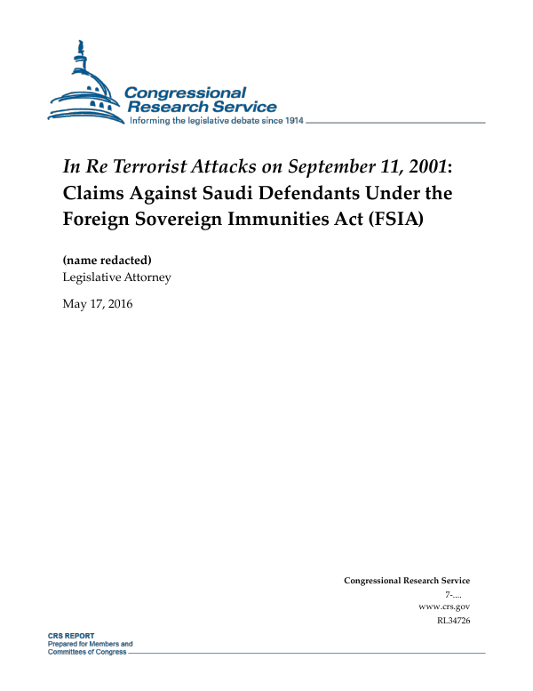 In Re Terrorist Attacks on September 11, 2001: Claims Against Saudi ...