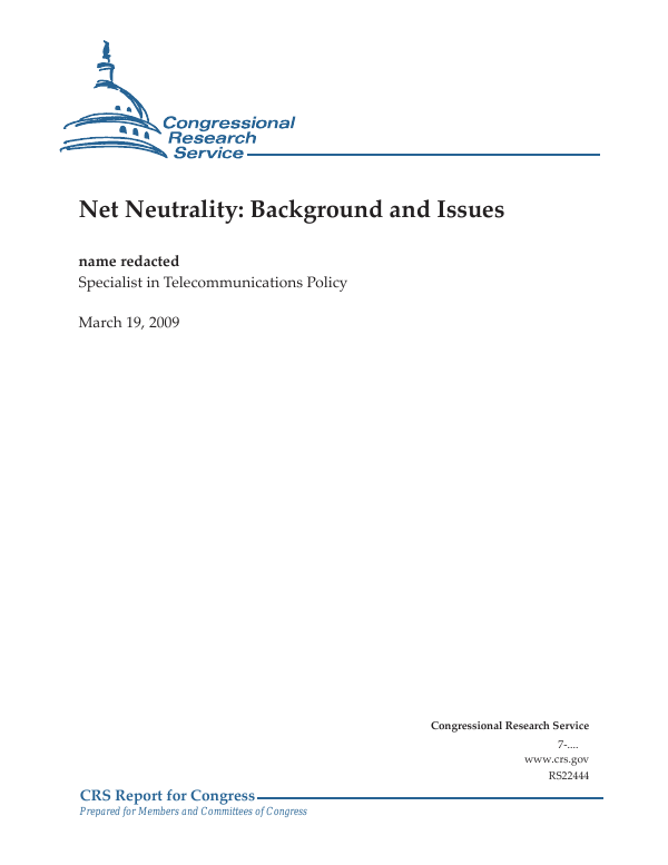 Net Neutrality: Background and Issues - EveryCRSReport.com
